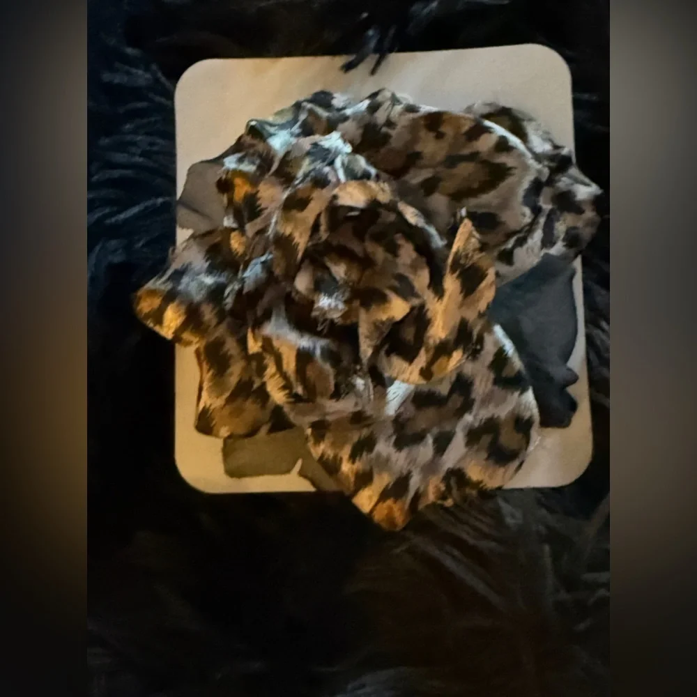 Leopard Print Hair Bow/Brooch